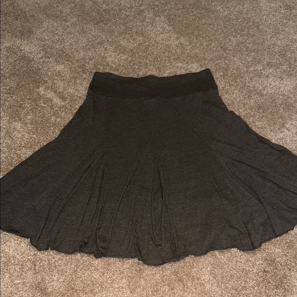 Athleta Charcoal A-Line Knit Skirt XSP. AA